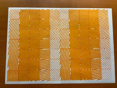 Hatching with markers plot