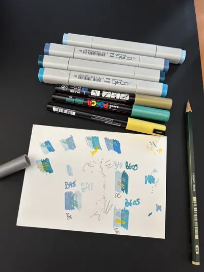 Copic Markers and Posca Paint Pens